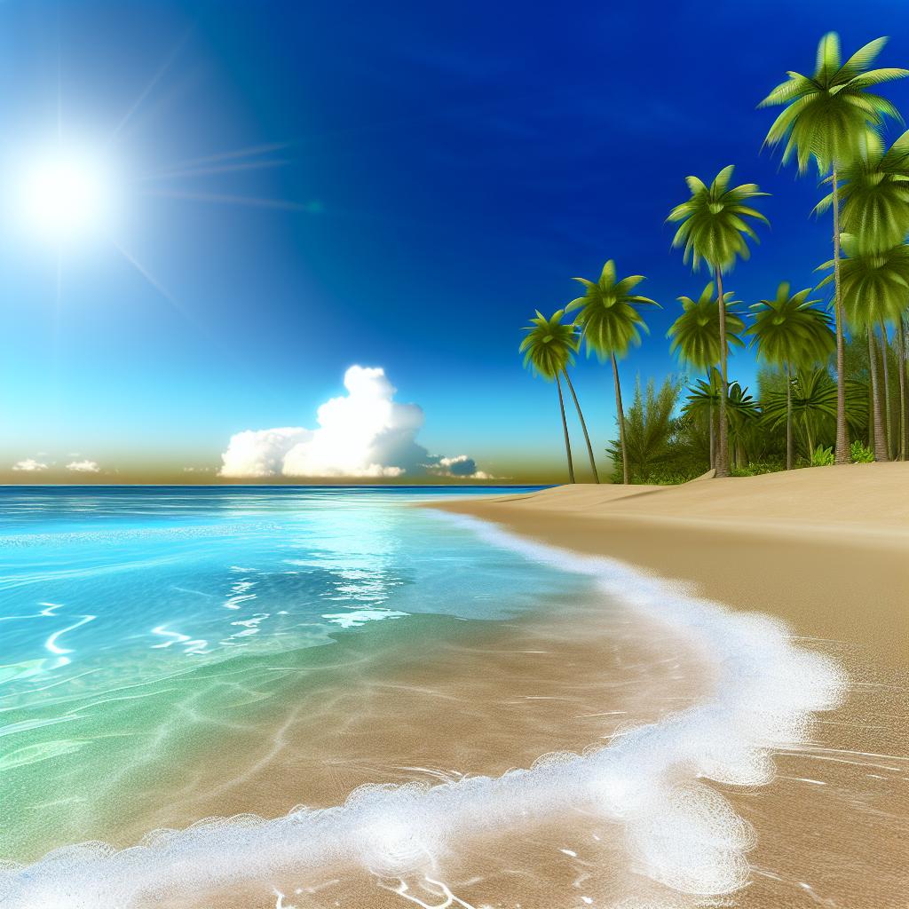 Explore the island’s lush greenery and palm trees.